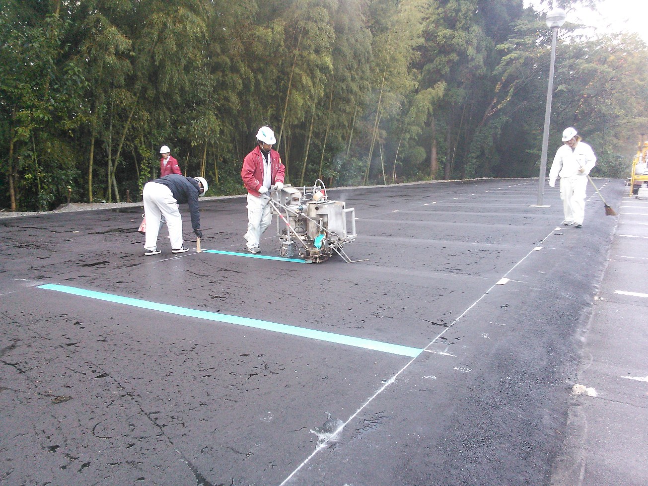 駐車場・白線ライン引き施工事例４