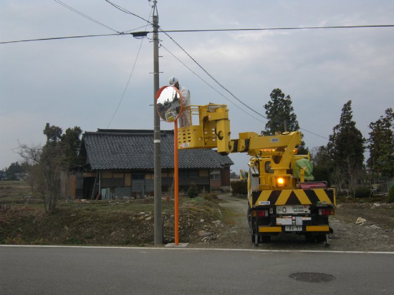 カーブミラー(道路反射鏡)工事